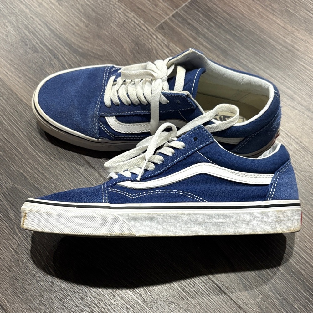 Blue lace up Vans